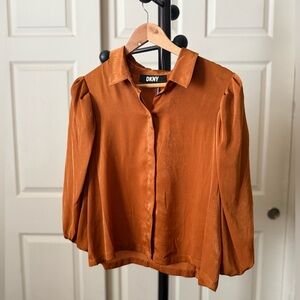 DKNY Women's Rust Blouse size medium
